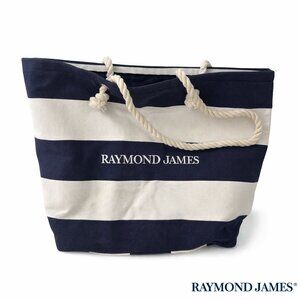 Raymond Navy and White Striped Tote Bag